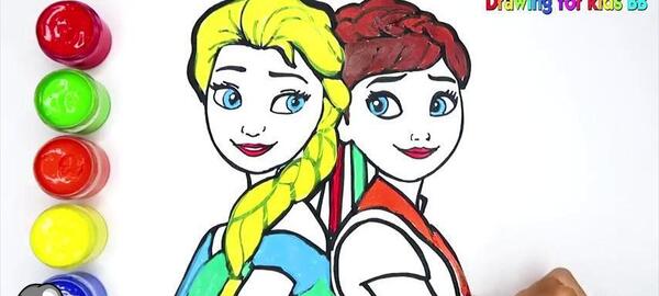 عکس نقاشی دخترانه السا و آنا