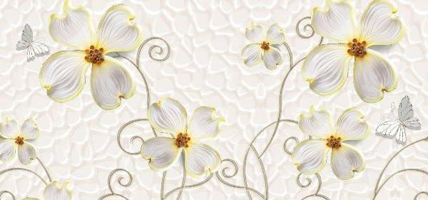 عکس نقاشی گل طلایی