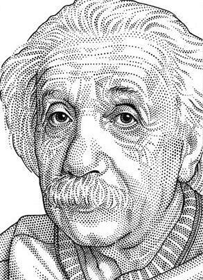 عکس نقاشی سیاه قلم نقطه ای
