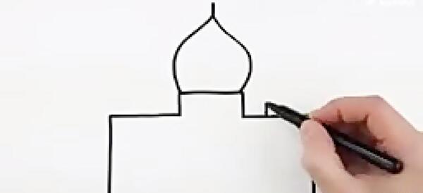 عکس نقاشی کودکانه مسجد