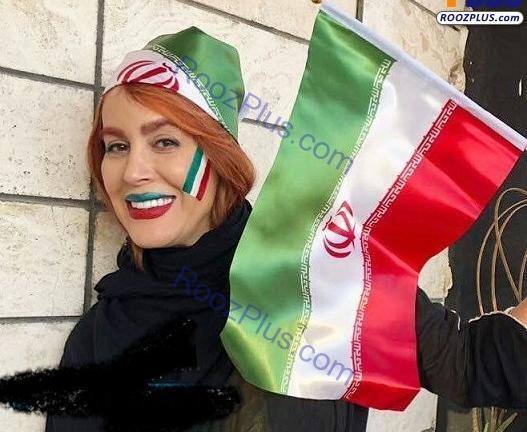 ژست عکس با پرچم ایران