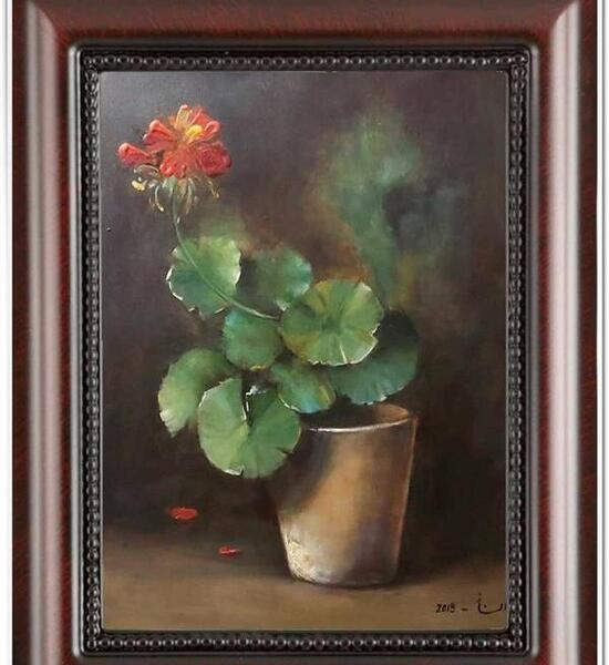 عکس نقاشی گل شمعدانی
