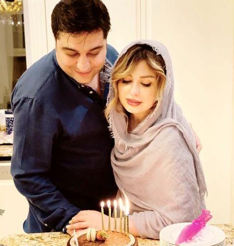عکس دونفره با کیک