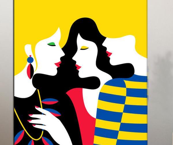 عکس کوبیسم نقاشی مدرن عاشقانه