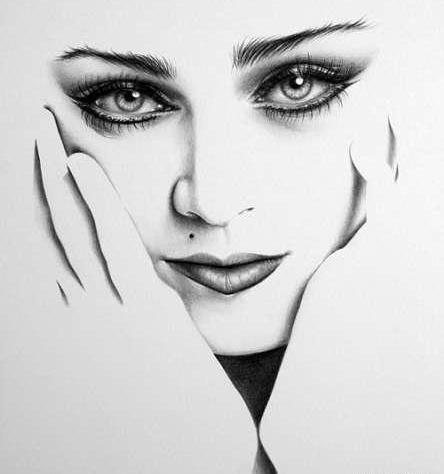 عکس نقاشی صورت زیبا