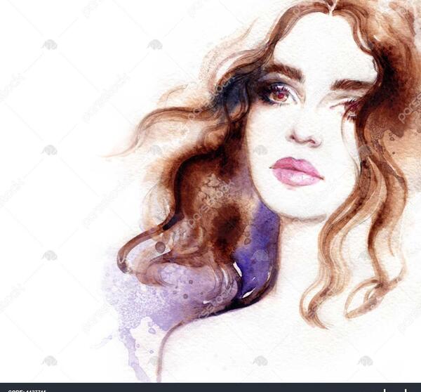 عکس نقاشی صورت زیبا