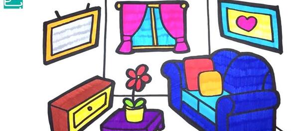 عکس نقاشی کودکانه تلویزیون
