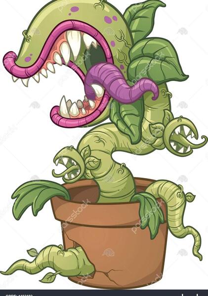 عکس نقاشی گل گوشت خوار