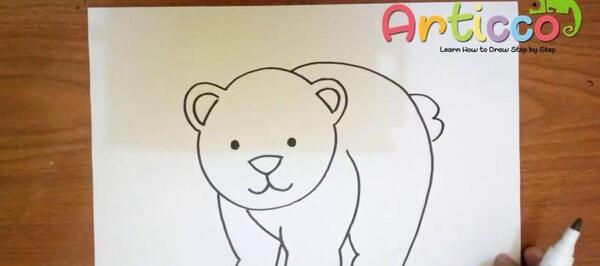 عکس نقاشی کودکانه خرس