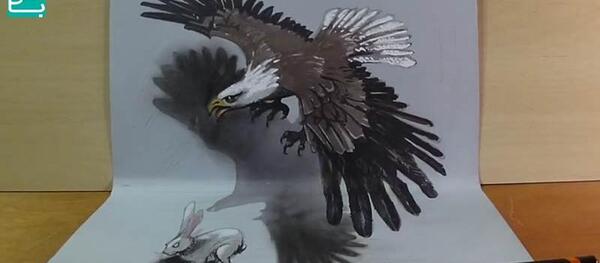 عکس نقاشی سیاه قلم خرگوش