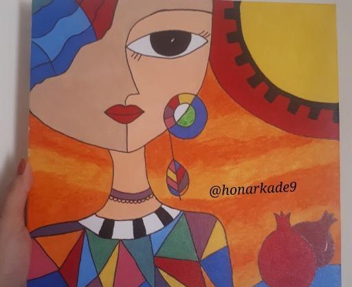 عکس نقاشی ساده روی بوم