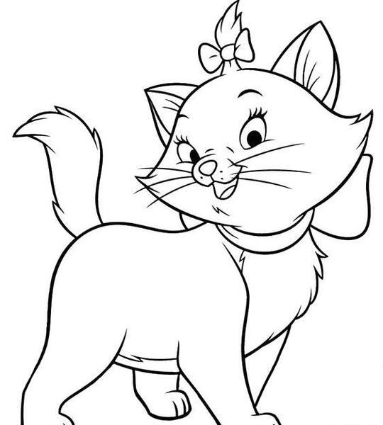 عکس نقاشی دخترانه گربه