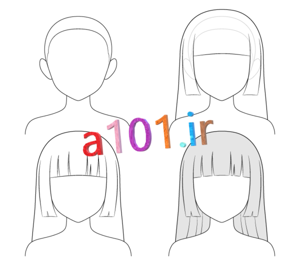 عکس نقاشی دخترانه مو چتری
