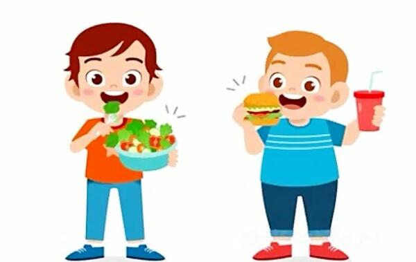 عکس نقاشی کودکانه غذاهای مفید و مضر