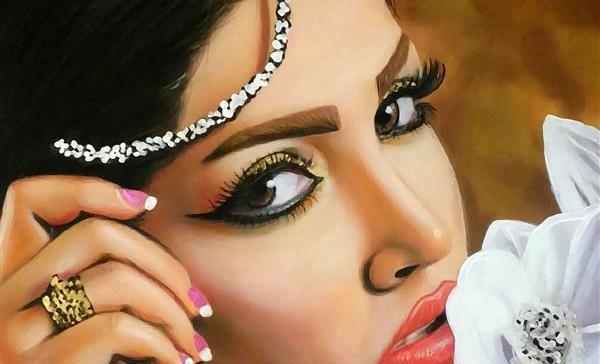 عکس نقاشی صورت عروس
