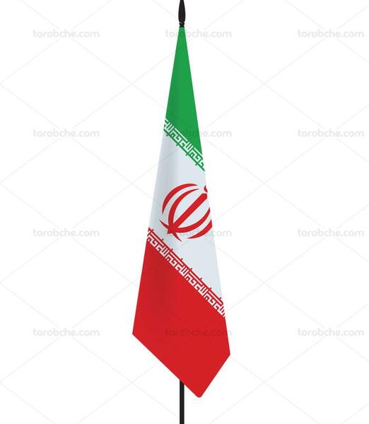 عکس پرچم ایران ایستاده