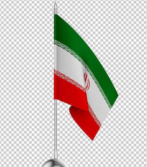 عکس پرچم ایران ایستاده
