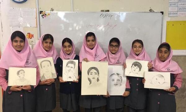 عکس مدرسه دخترانه نقاشی