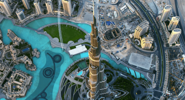 عکس شهر دبی از بالا