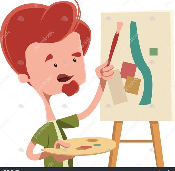 عکس شخصیت کارتونی نقاش