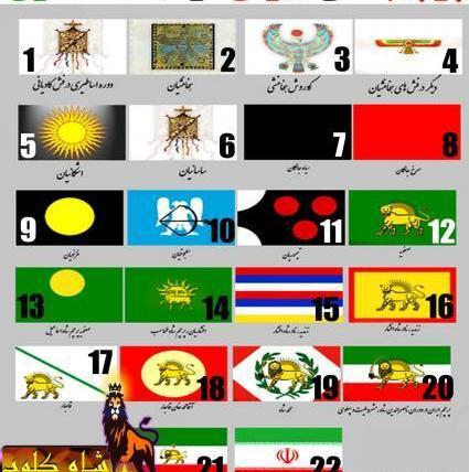 عکس پرچم ایران از اول تا کنون