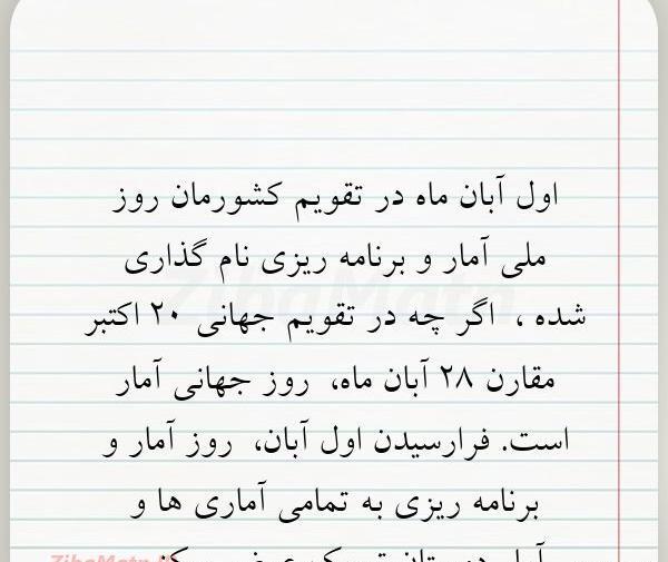 عکس تبریک روز آمار و برنامه ریزی