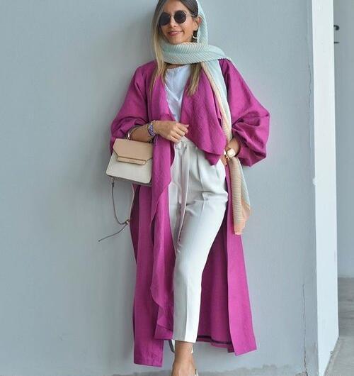 عکس مانتوی سرخابی