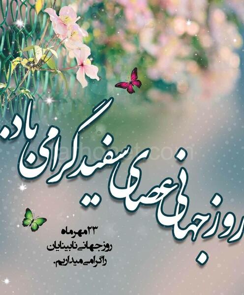 عکس نوشته روز عصای سفید