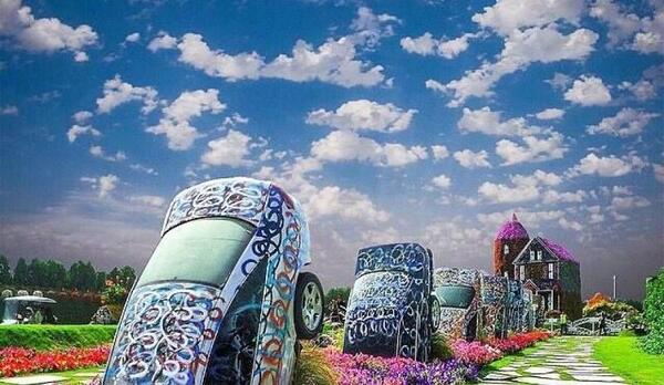 عکس باغ گل دبی