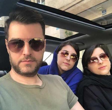 عکس باربد بابایی با همسر و دخترانش