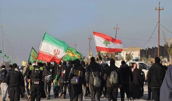 عکس پرچم ایران و عراق در اربعین