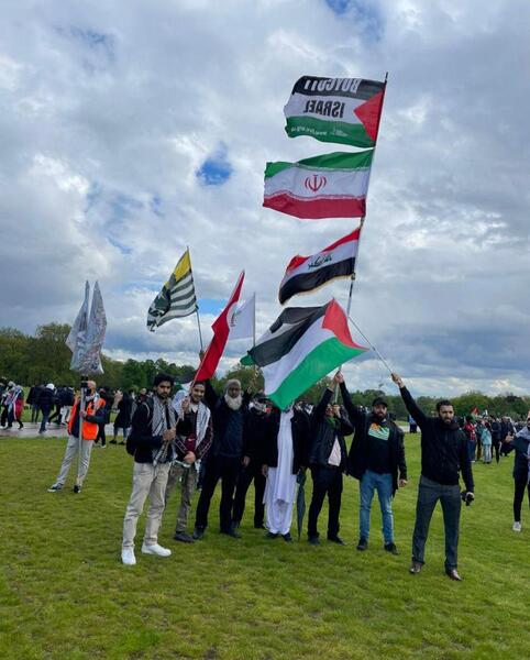 عکس پرچم ایران و فلسطین