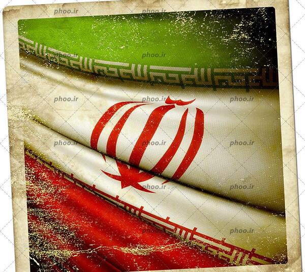عکس پرچم ایران روی کاغذ