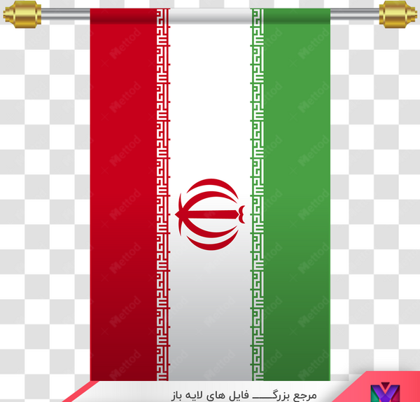 عکس پرچم ایران به صورت عمودی