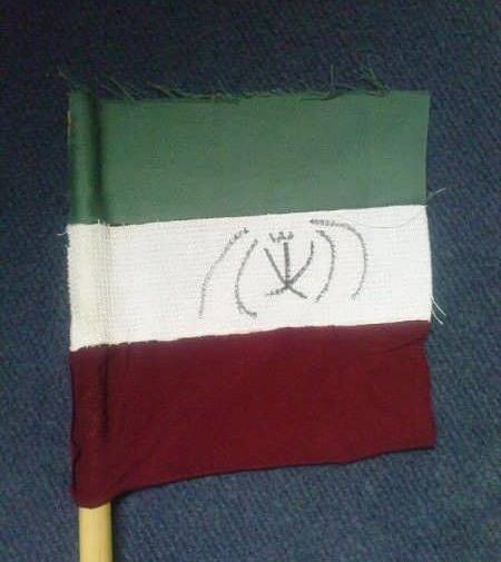 عکس پرچم ایران با چوب