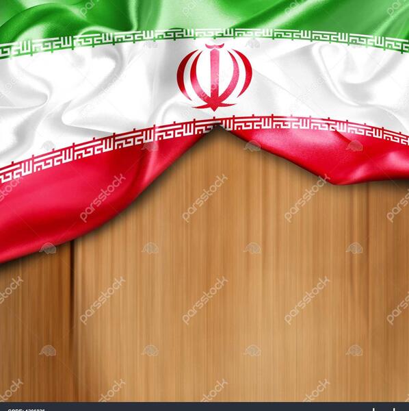 عکس پرچم ایران با چوب