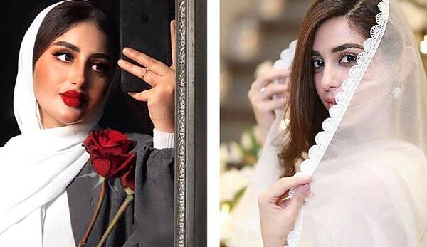 ژست عکس دونفره اسپرت با حجاب