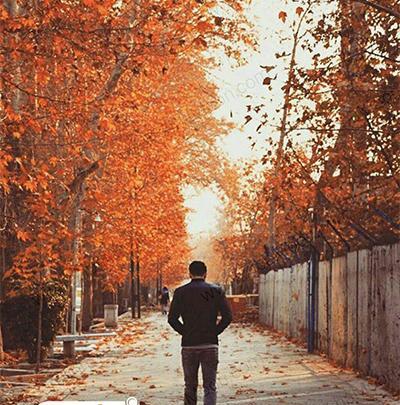عکس ژست عکاسی پسرانه پاییزی