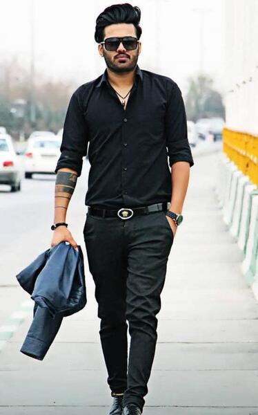 عکس ژست عکاسی پسرانه چاق