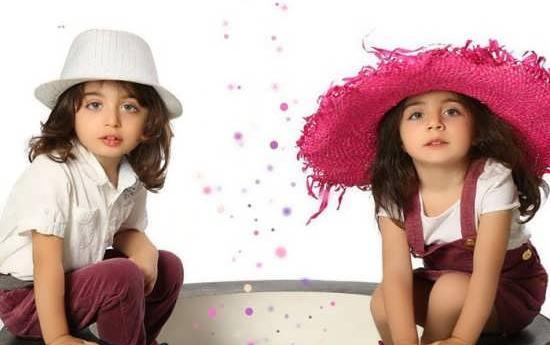 ژست عکس دونفره کودکان