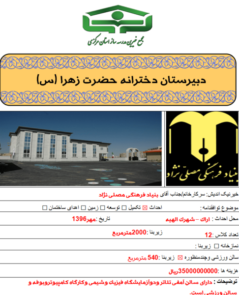 عکس مدرسه حضرت زهرا