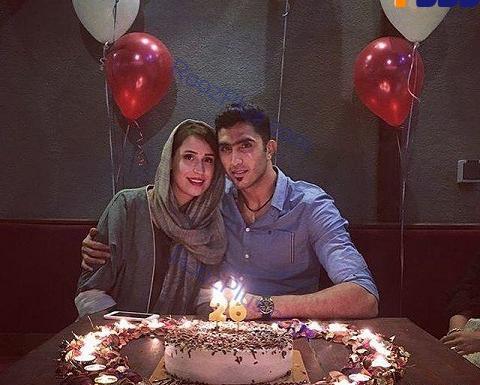 ژست عکس تولد دونفره در خانه