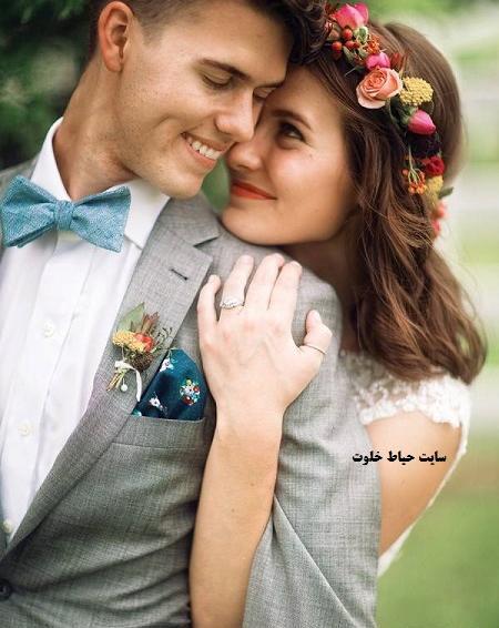 ژست عکس دونفره تو باغ