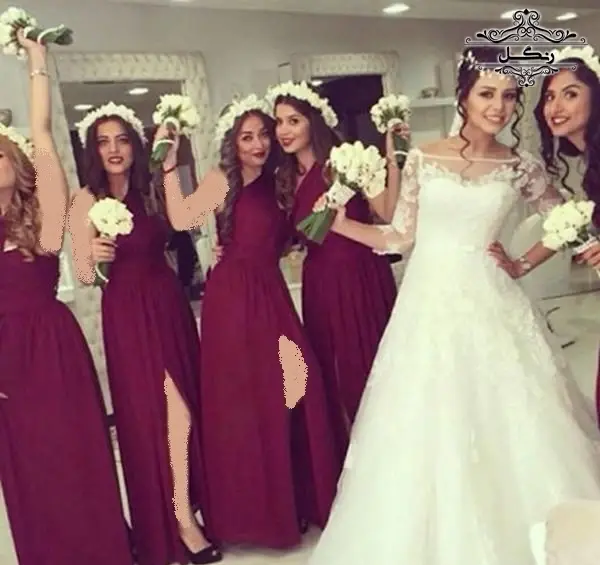 ژست عکس عروس و داماد با ساقدوش