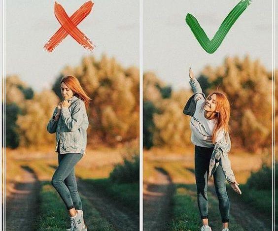 ژست عکس طبیعت دخترانه