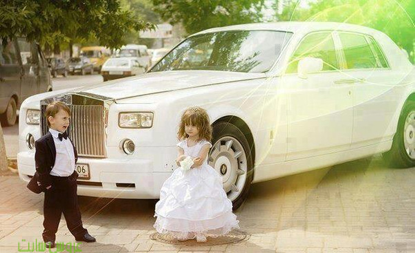 عکس نی نی دختر با لباس عروس