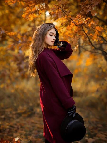 ژست عکس پاییزی