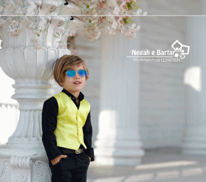 ژست عکس پاییزی پسر بچه