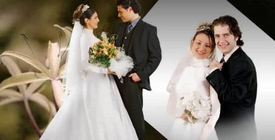 ژست عکس شاسی عروس و داماد