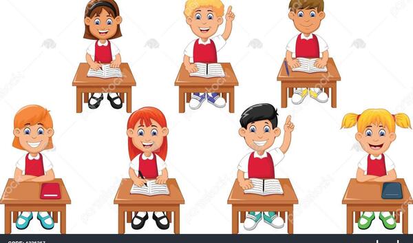 عکس مدرسه و دانش آموزان کارتونی